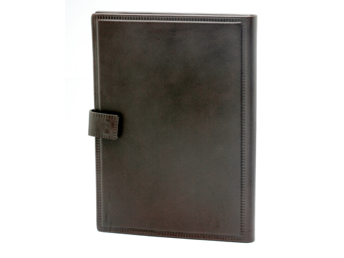 Leather folio writing case A4 
