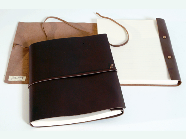 Large notebook, soft leather cover 